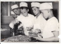 Four Arden Shore boys making pizza